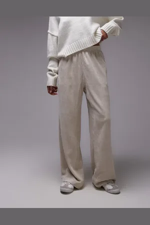 Topshop – Cord-Jogginghose in Ecru