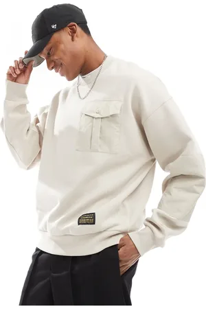 Champion – Rochester – Utility-Sweatshirt in Stein mit Rundhalsausschnitt