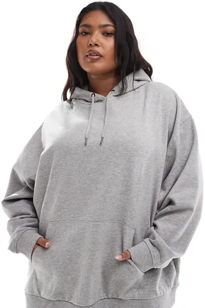 ASOS ASOS DESIGN Curve – Oversize-Kapuzenpullover in meliertem