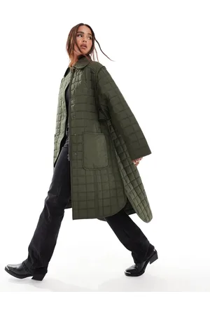 French Connection – Longline-Steppjacke in Khaki