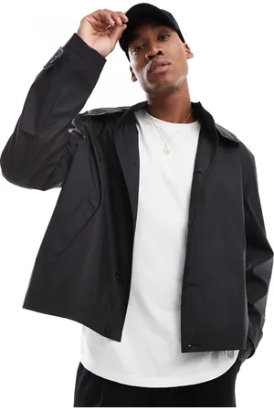 ASOS – Kastige gummierte Oversize-Jacke in mit Kapuze