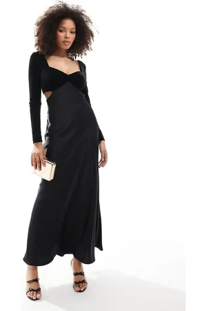 Forever New – Maxikleid aus Samt und Satin in