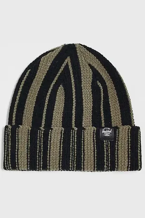 Herschel – Gestreifte Strickmütze in