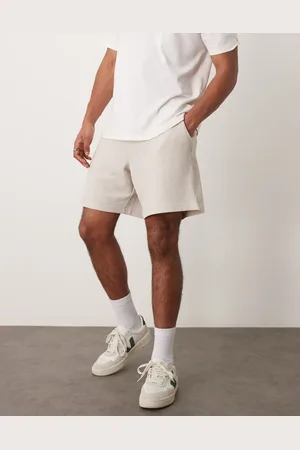 New Look – Shorts in Steinbeige mit Waffelstruktur