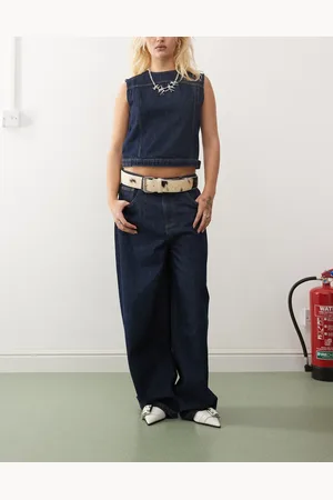 COLLUSION – X002 – Weite Jeans aus Raw-Denim, Kombiteil