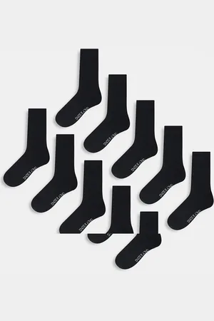 Only & Sons – 10er Pack schwarze Söckchen