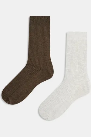 JACK & JONES Premium – 2er-Pack Socken in Hellgrau und Braun