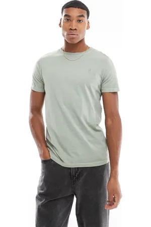 SCALPERS – T-Shirt in hellem Entengrün mit Totenkopf-Logo