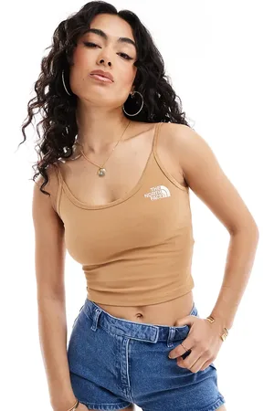 The North Face – Kurz geschnittenes Tanktop in Beige, exklusiv bei ASOS