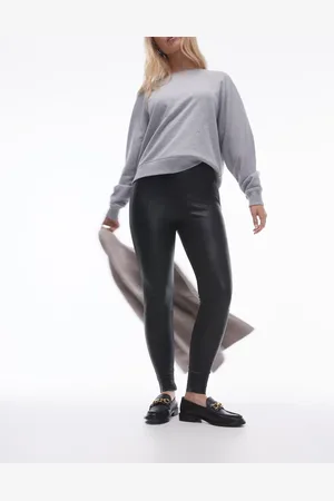 Topshop Hourglass – Eng geschnittene Hose aus Kunstleder in
