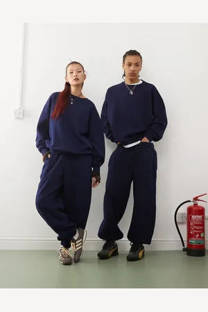 Reclaimed – Legere Unisex-Jogginghose in Marineblau