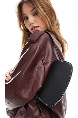 Pull&Bear – Schultertasche in mit kontrastierenden Ziernähten