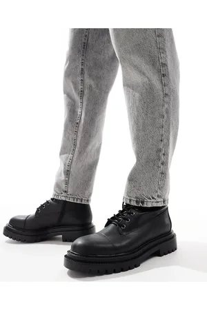 Pull&Bear – Schwarze Schnürstiefel