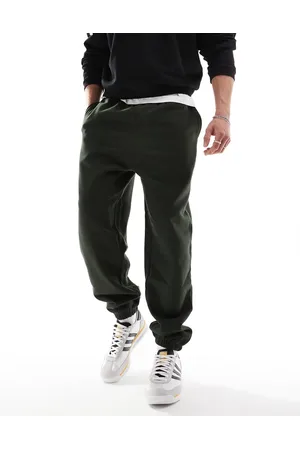 ASOS – Premium – Schwere Oversize-Jogginghose in Dunkelgrün, 400 g/m²