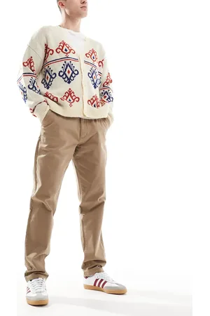 Farah – Norwood – Chinohose aus Twill in Beige mit normalem Schnitt
