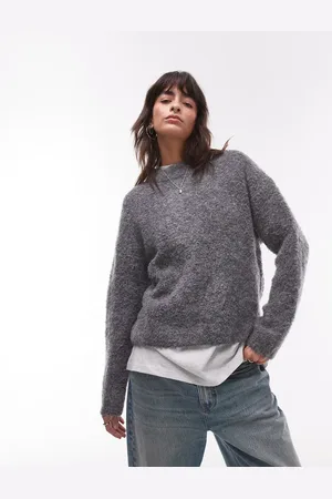 MANGO – Flauschiger Oversize-Pullover in mit Rundhalsausschnitt