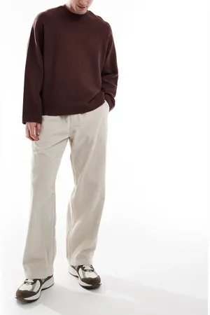 JACK & JONES – Bill – Weit geschnittene Schlupfhose aus Cord in Beige