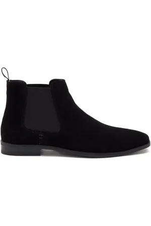 Thomas Crick – Addison – Elegante Chelsea-Boots aus schwarzem Wildleder
