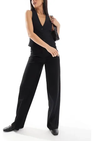 Pull&Bear – Elegante Hose in mit hohem Bund und geradem Bein