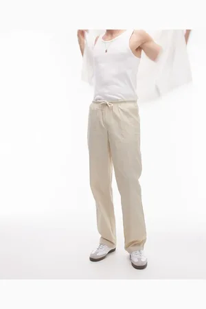 Topman – Hose in Steinbeige mit geradem Schnitt
