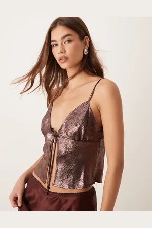 Miss Selfridge – Camisole-Oberteil aus Satin
