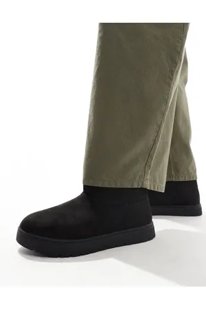 Pull&Bear – Stiefel aus Wildlederimitat in mit Pelzfutter