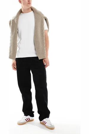 ASOS – Weit geschnittene Cordhose in mit seitlichem Streifen