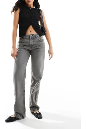 Pull&Bear – Gerade geschnittene Jeans in mit mittelhohem Bund