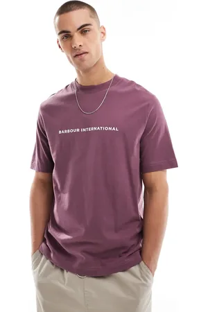 Barbour – Motored – T-Shirt in Heidelbeerrot