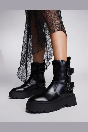 River Island – Biker-Stiefel in mit dicker Sohle