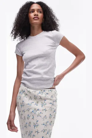 Topshop – T-Shirt für den Alltag in meliertem