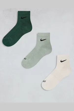 Nike – Everyday Plus Cushioned – 3er-Pack Knöchelsocken in Khaki, Beige und Marineblau