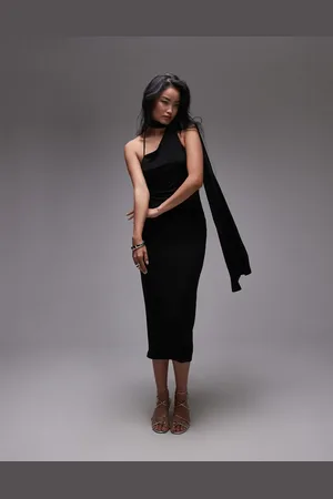 MANGO – Drapiertes Wickel-Midikleid in