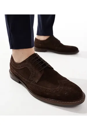 ASOS – Schnürschuhe im Budapester Stil aus dunkelbraunem Wildleder