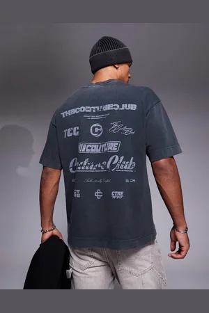 The Couture Club – T-Shirt in verwaschenem mit Archive-Logo-Print am Rücken