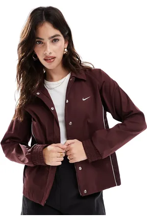 Nike – Streetwear – Jacke aus Webstoff in Burgunderrot