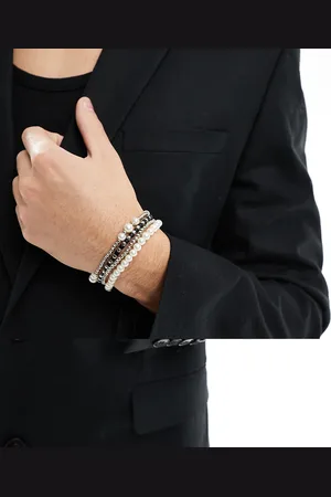 ASOS – 4er-Pack Armbänder aus Kunstperlen und Kügelchen