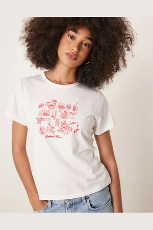 Abercrombie & Fitch – Kurzärmliges T-Shirt in mit Print und körpernahem Schnitt