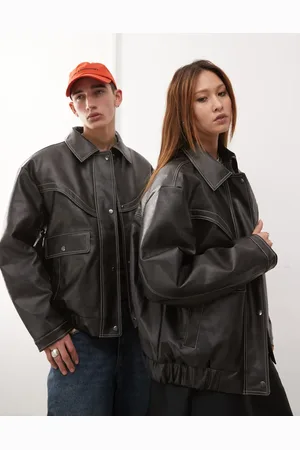 COLLUSION – Unisex-Bomberjacke in Lederoptik in