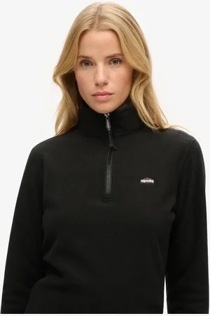 Superdry – Polarfleece-Pullover in mit kurzem Reißverschluss