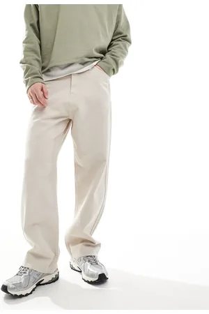 JACK & JONES – Alex – Weit geschnittene Hose in Ecru