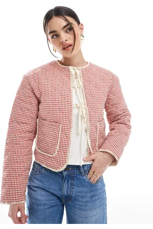 Daisy Street – Steppjacke mit rotem Vichy-Karo
