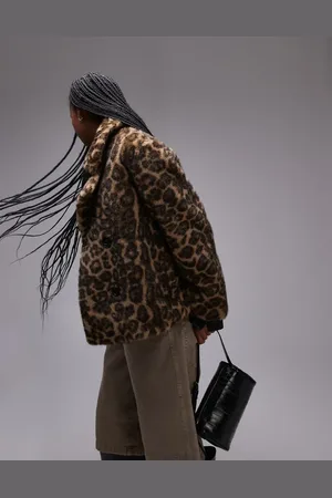MANGO – Kunstpelz-Jacke in mit Leopardenmuster