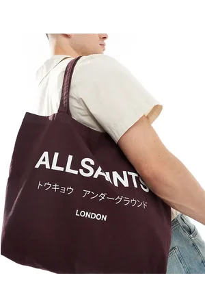 AllSaints – Underground – Tragetasche in Burgunderrot, exklusiv bei ASOS
