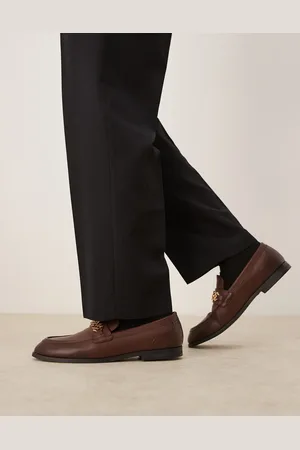 ASOS – Penny-Loafer in mit goldener Metallverzierung