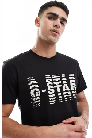 G-Star – T-Shirt in mit gebrochenem Logoprint