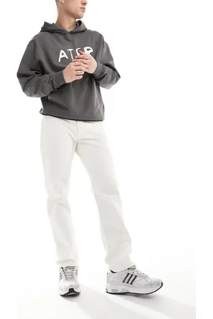 JACK & JONES – Chris – Gerade geschnittene Jeans in Ecru