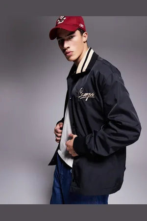 ASOS – Oversize-Trainerjacke in mit Stickerei und Zierstreifen