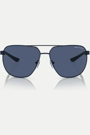 Armani Exchange – Ax2047s – Abgerundete Sonnenbrille in mattem mit blauen Gläsern