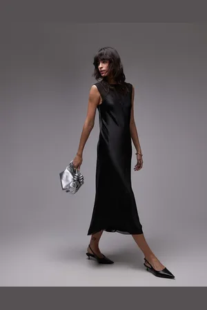 MANGO – Capsule – Mehrlagiges, ärmelloses Chiffon-Midikleid in